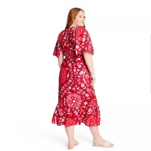 NWT Rhodes x Target Zinnia Floral Midi Dress Sz 14 - Picture 3 of 9